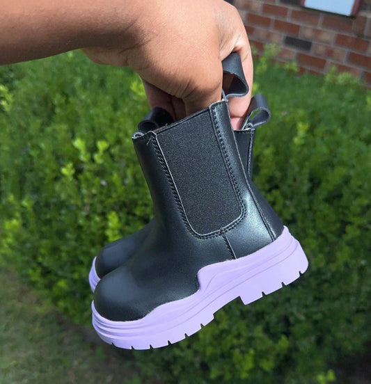 Purple Chelsea Boots