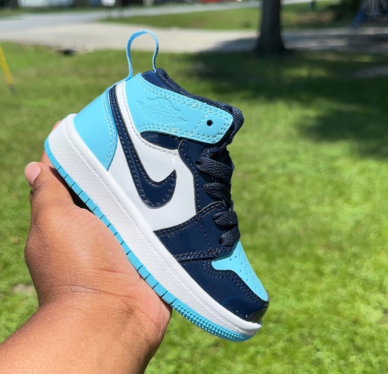 Blue Patent Leather 1s